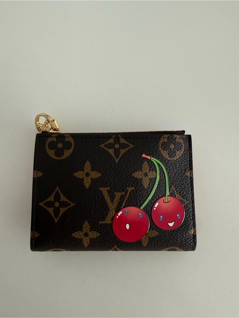 Louis Vuitton Monogram Cherry Zip Card Wallet - Brown/Red